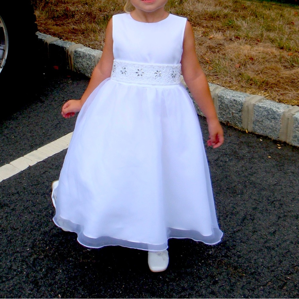 communion, baptism, flower girl gown dress size 4